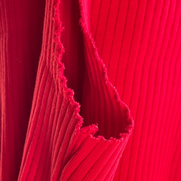 NWT Cotton Citizen Women's Red Ribbed Capri Cropped Muscle Tank - Picture 7 of 8